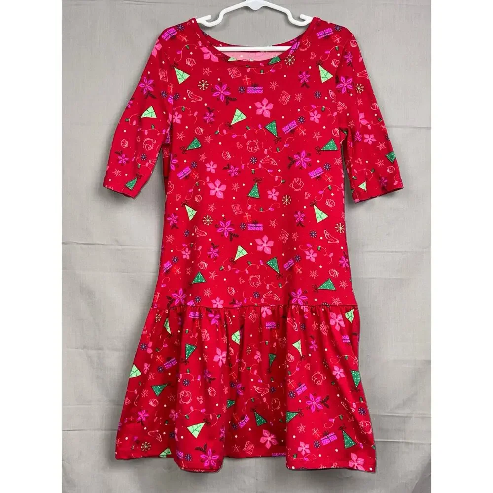 Disney Girls Red Holiday Dress, Size M (7/8)